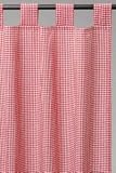 Vorhang Schlaufenschal rot - wei� kariert 140 x 250cm Country Style