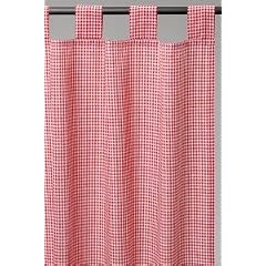 Vorhang Schlaufenschal rot - wei� kariert 140 x 250cm Country Style