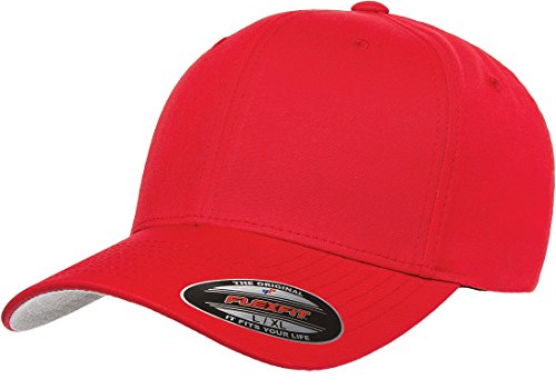 Premium Original Flexfit V-Flexfit Cotton Twill Fitted Hat 5001 Large/X-Large Red