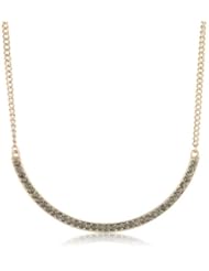 Kenneth Cole New York "Modern Tanzanite" Pave Crescent Necklace, 20"