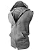 H2H Mens Fashion Slim Fit Lightweight Sleeveless Hoodies