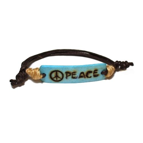 Coco ID Adjustable Burned Peace Eco-Friendly Fashion Bracelet