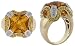 14K 2-Tone Gold Ladies Diamond / Citrine Ring. Sized to order