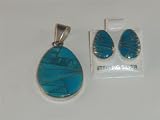 Turquoise Sterling Silver Gecko Broach Pendant. - PD-0065