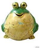 Carton-frog Bejeweled Swarovski Crystal Diamond Jewelry Trinket Box (JF2036-1)