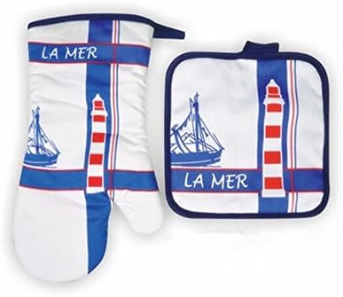 Magician Cotton Oven Mitts Set - Professional Heat Resistant Cotton Gloves and Kitchen Pot holder Gift Set