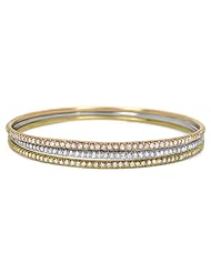 6.0ct Round Diamond Eternity Bangle Bracelet 18k White Rose Yellow Gold
