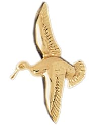 Dazzlers Solid 14k Gold Ocean Bird Charm Pendant Available in three colors from jewelsberry (weights: 2.5 grams only)
