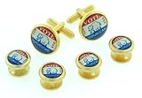 JJ Weston Vote Republican Image Cufflinks and Shirt Studs Formal Set with Presentation Box. Made in the USA
