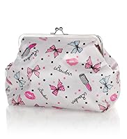 Contrast Print Clasp Cosmetic Bag