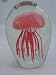 Glass Jellyfish Paperweight Color Red 4.5 (Glow in Dark) - Jelly Fish Paper Weight