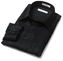 Geoffrey Beene Men's Long Sleeve Wrinkle Free Full Cut Sateen Solid Shirt