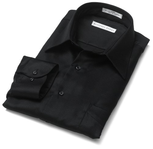 Geoffrey Beene Men's Long Sleeve Wrinkle Free Full Cut Sateen Solid Shirt