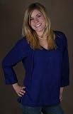 Embroidered 100% Rayon Tunic - Deep Purple