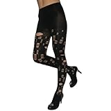 IMAGE OF Womens Sexy Rebellious Rippled Stockings / Pantyhose Pants - Black (Size: one size)
