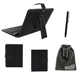 EEEKit for 8 Inch Tablet AT&T Pantech Element, 3 in 1 USB 2.0 Keyboard Stand Cover Case + The Universal Stylus Pen + EEEKit Protective Storage Pouch(6.5*4 inch)