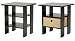 Furinno Simple Design End Table Bedroom Night Stand - Easy Assembly, Espresso Finish, 11157E