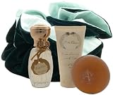 Petite Cherie by Annick Goutal for Women 4 Piece Set Includes: 1.7 oz Eau de Toilette Spray + 2.5 oz Perfumed Body Cream + 4.2 oz Perfumed Soap + Green Velvet Drawstring Pouch
