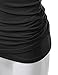 Doublju Women 3/4 Sleeve Unique Soft Fabric Draped Wrap T shirt
