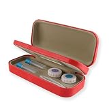 3 Tier Eyeglass & Contact Lens Case Kit (Red)