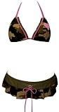 AM663 2pc Bikini Set Camouflage Print with Pink Ties
