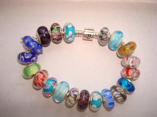 20X Pandora Compatible Wholesale Joblot Unique Handmade Jewellery Genuine Murano Glass Charms Beads - Fits Pandora, Chamilia, Troll, Biagi Bracelet - Perfect Christmas Gift ** IN STOCK & READY FOR IMMEDIATE DISPATCH SENT FIRST CLASS** Beads may vary slightly from picture B21
