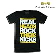 8&9 "REAL HEADS" Printed Men's T-shirt By EIGHT & NINE DESIGNS Limited Black/Yellow/White Jordan Colorway Beginning Moments Package B.M.P. Hand Printed 8&9 S/S Tee w/ FREE BANDANA