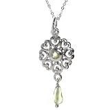 Sterling Silver Filigree w/ Peridot Pendant