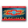 CHEVROLET RACING FLAG .. "ON FIRE"