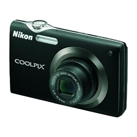 Nikon S3000 Digital Camera - Black (12MP, 4x wide Optical Zoom) 2.7 inch LCD