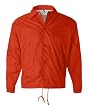 Augusta Drop Ship Lined Nylon Coach's Jacket - WHITE - S