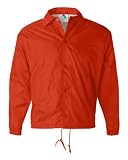 Augusta Drop Ship Lined Nylon Coach's Jacket - WHITE - S