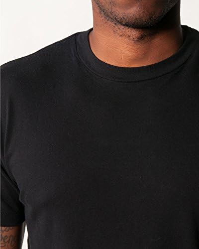 JONNY IV Men's Super-Soft Basic Crewneck Tee Large Black