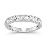 14k White Gold Diamond Anniversary Band (1/2 cttw, H-I Color, I1-I2 Clarity)