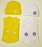 NICU Flowers Snuggler Wrap Set (Four preemie and newborn sizes!)
