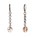 Earrings - E422 - Half Copper Plated 10mm Bead with Chain