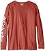 Columbia Men's Standard PFG Terminal Tackle UPF 50 Long Sleeve Fishing Shirt, Sunset Red/White Logo, X-Large