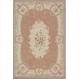 Old World 21 Rose Wool Rug Size: Round: 7'9