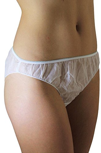 Womens Disposable Regular Underwear Briefs White 30pk