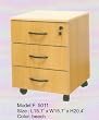 BEAUTIFUL BEECH FINISH FILIHG CABINET W. WHEELS