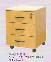 BEAUTIFUL BEECH FINISH FILIHG CABINET W. WHEELS