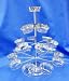 Large Rotating Cup Cake Cupcake Holder Silver Finish
