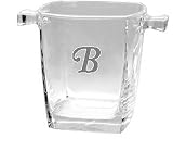 Culver Inc. Monogram B Glass Square Base Cooler / Ice Bucket