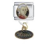 Composer Mozart Italian Charms Bracelet Link