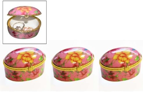 Hampton Direct Set of 3 - Vintage Wedding "Pink & Pretty" Trinket Box Decor