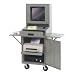 Edsal CSC6625GY 24-1/2-Inch Wide by 22-1/2-Inch Deep by 62-3/4-Inch High Mobile LCD Monitor Computer Cabinet, Light Grey