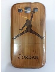 A John Age (TM) Jordan with Name NBA Basketball Player 2 Natural Handmade Hard Wood Bamboo Case Cover Protective Shell for Samsung Galaxy S3