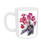 Streptocarpus, c.1985 (w/c on paper) by Brenda Moore - Mug - Standard Size