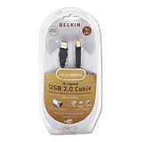 USB 2.0 Cable, 16 Ft Length, A Male to B Male, 24 Gauge, Dark Gray BLKF3U133V16G