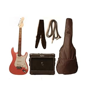 Best Buy Beginner's Double Cutaway Metallic Pink Electric Guitar with 5 Watt Amp - Beginner Kit Reviews